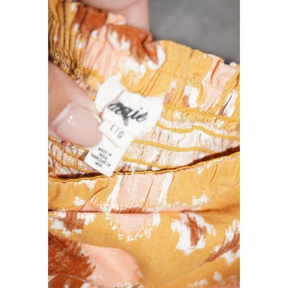 Aerie Women’s Boho Sundress | Floral Print Maxi Dress | Yellow & Orange | Size L - Picture 13 of 16